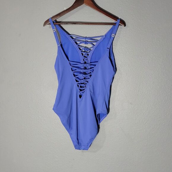 Bleu Rod Beattie One Piece Bathing Suit Blue Sz 12 - Picture 2 of 5